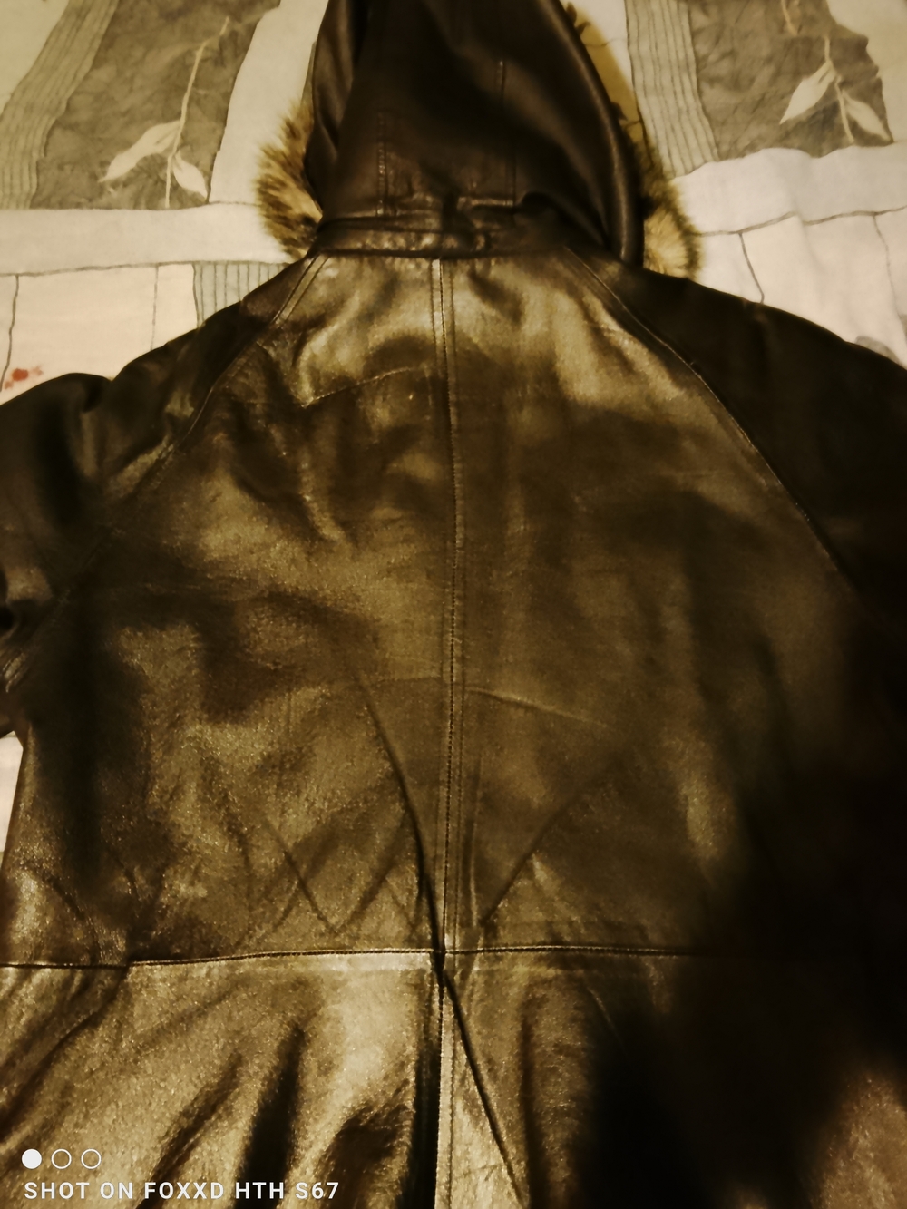 Vintage WILSONS LEATHER 90s Bomber Jacket Size M Black Removable Fur Hood Y2K - Picture 7 of 16